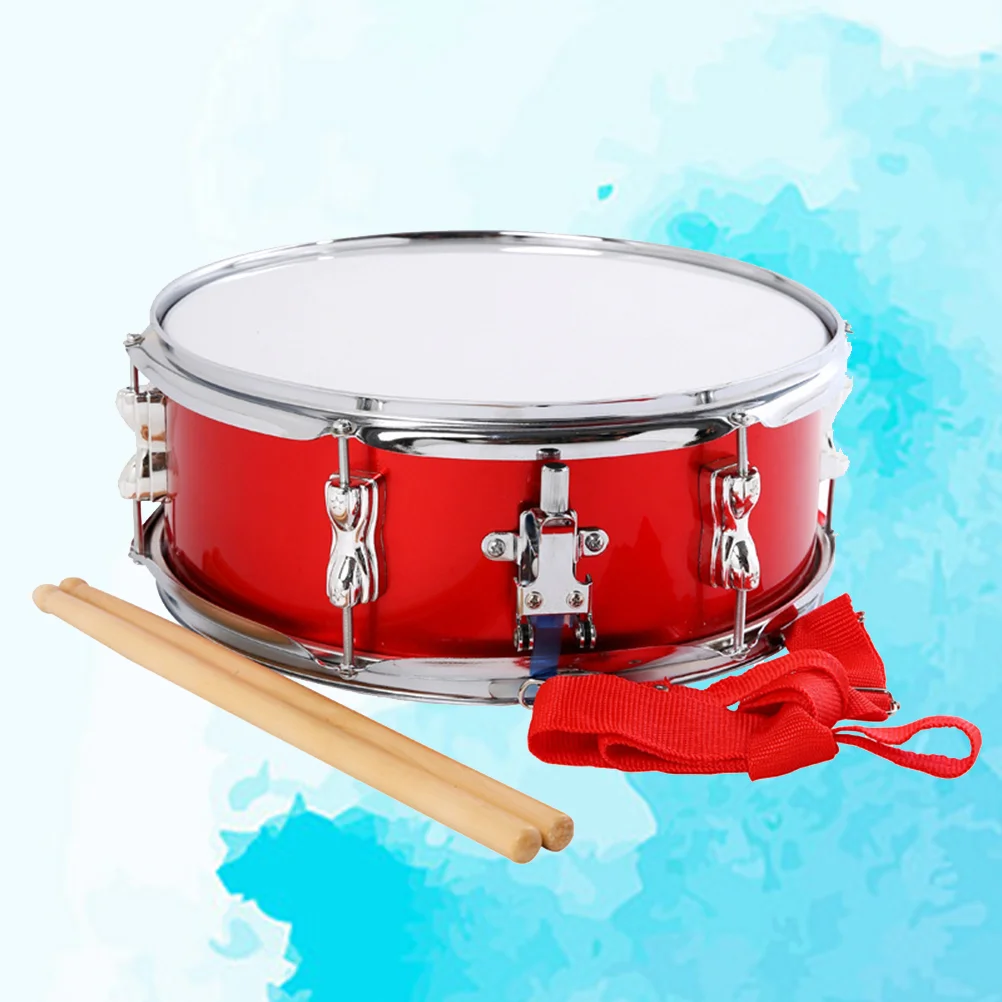 

Colorful Fashion Jazz Snare Drum Set Student Steel Shell Percussion Instrument with Drum Sticks Adjustable Strap Musical Toy