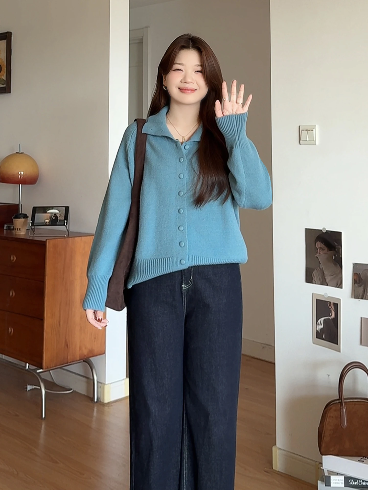 

Вязаный свитер больших размеров High Ne, повседневный свободный крой, длинный свек, осенне-зимний модный свитер для полных женщин