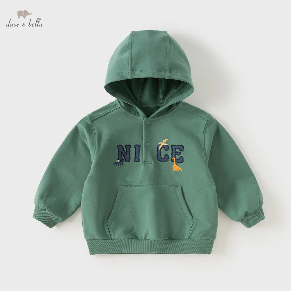 Dave Bella Children's Hoodie Fashionable Sweatshirt Clothing For Boys Autumn Kids' Pullover Top Aged 4 to 7 Sportswear DB3262559