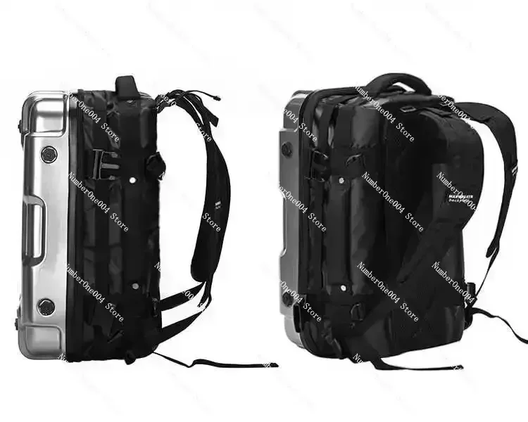 

Carry on Luggage Male Fashion Backpack Hard Shell PC Travel Bag Laptop Protective Waterproof Case Sturdy Suitcase