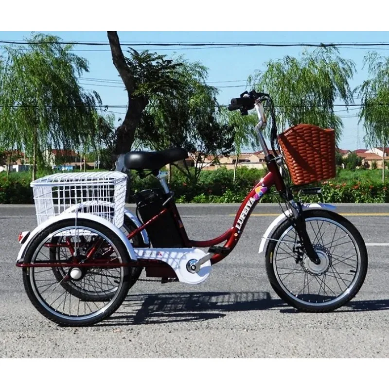 2026 Old Elderly Three Wheel Trike Heavy Load Adult 350W Cheap Cargo Bike Bicycle City 3 Wheel Electric Tricycles Motorcycle - view 3