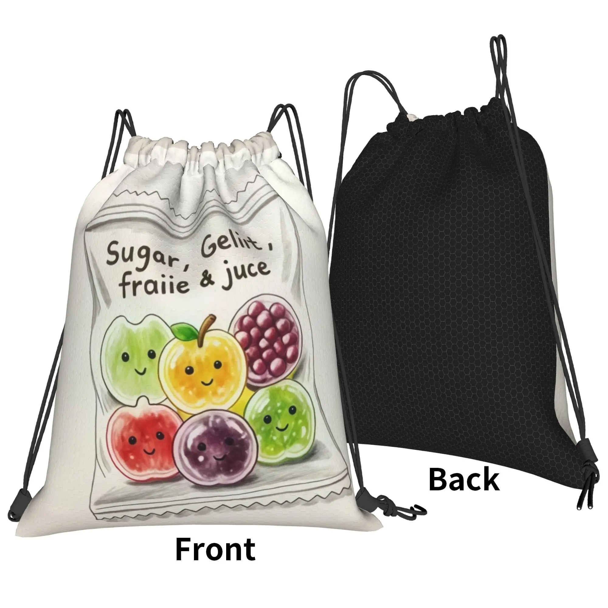 Pucchoo Sugar gelirt fraiie juce Portable Hiking Riding Gym Drawstring Storage Sporty Backpacks
