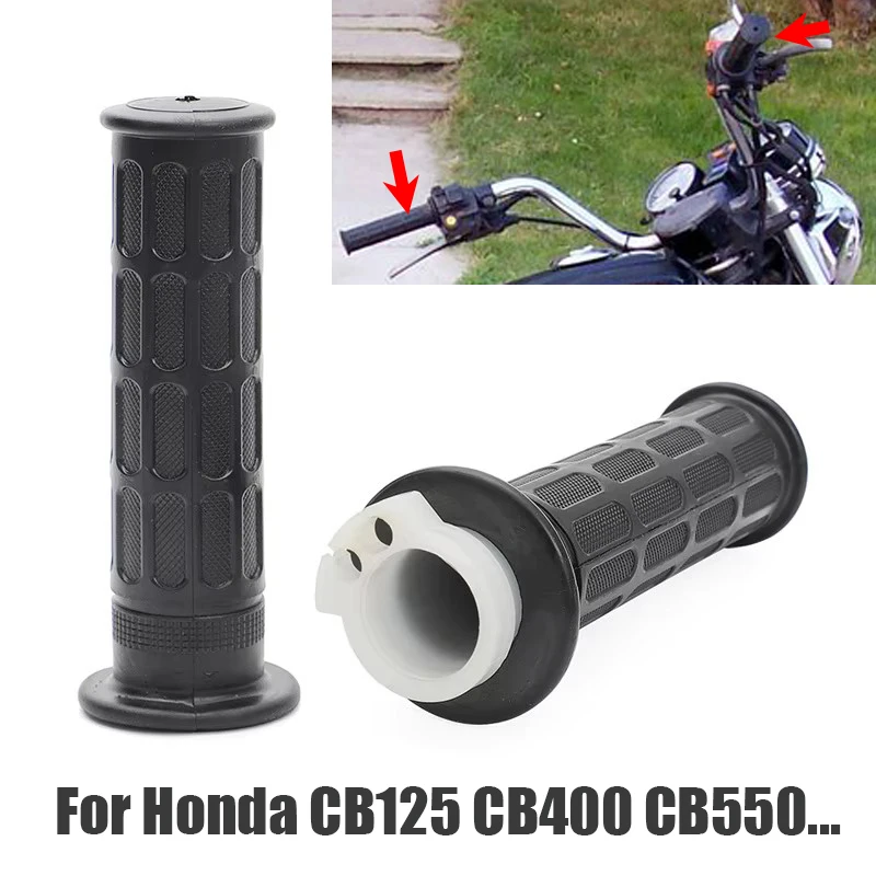 Rubber Handle Bar Grip Set For Honda CB125 400 550 650 750 900 GL1000 Motorcycle Throttle Tube Grips Handlebars Anti-Slip