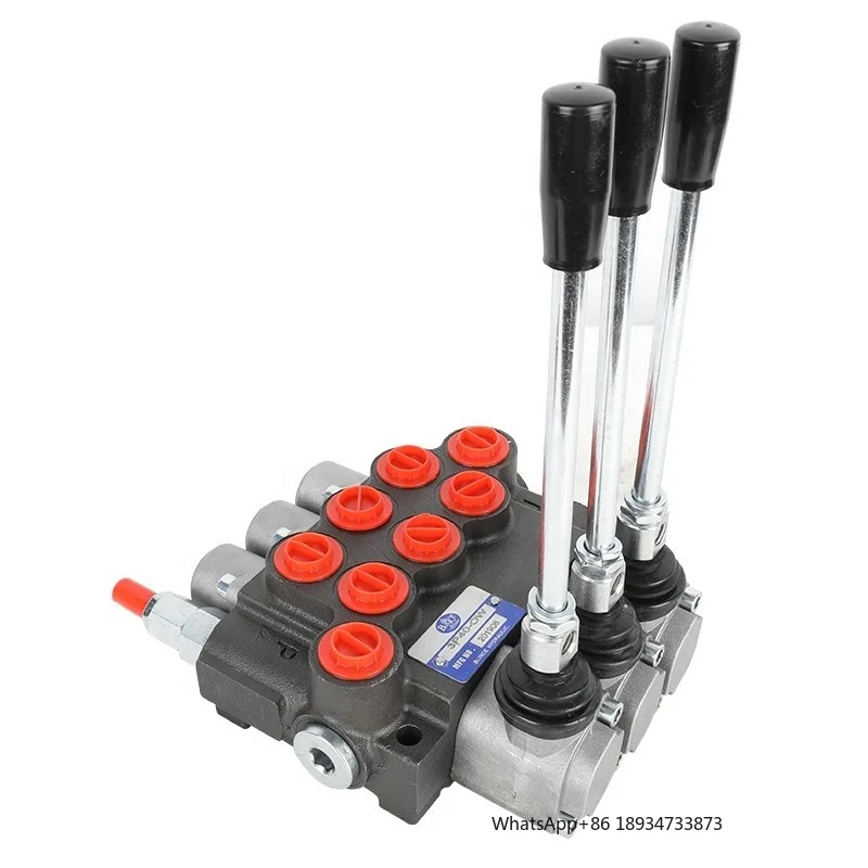 100-250 bar 3 Spool 40L/min 3P40 P80 P120 Detent control Manual Solenoid Pneumatic control Hydraulic Directional Control Valve