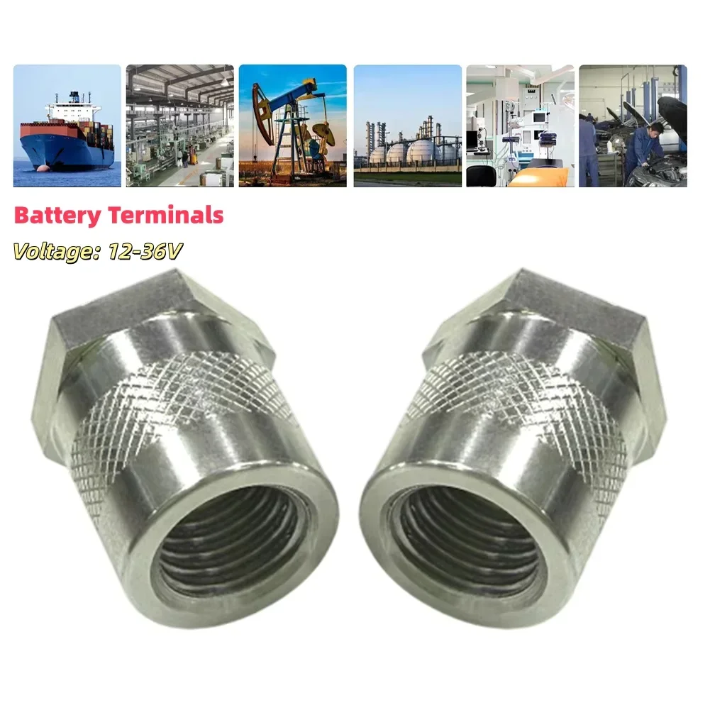 Aluminium Battery Terminals For M12 Positive Negative Posts With Compact Thread Design And Cone Shape For 12 To 36 Volt Use