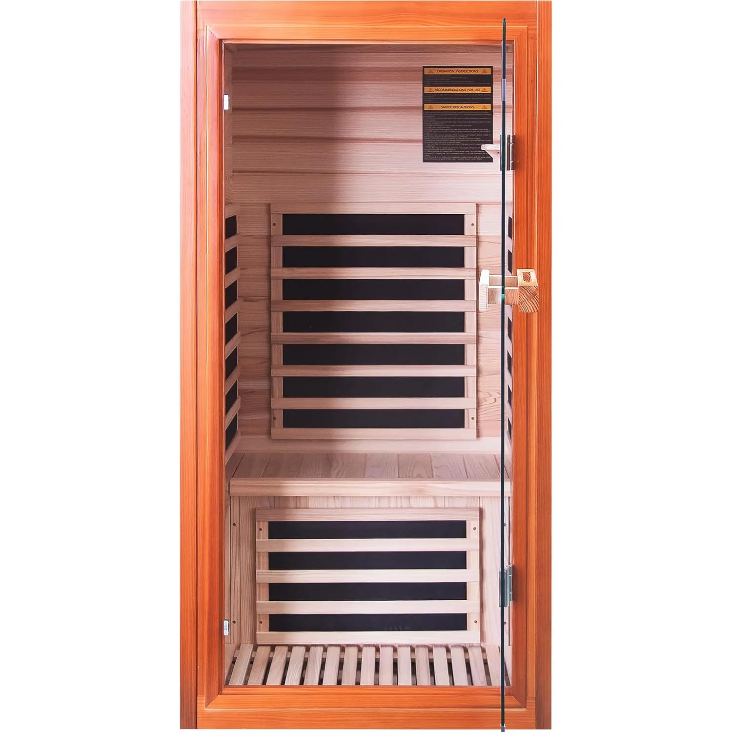 

Far Infrared Sauna Home Sauna Spa Room Low-EMF 1065W Indoor Wood Saunas for Home with 7 Color Light 31.5"x31.5"x63", Customized