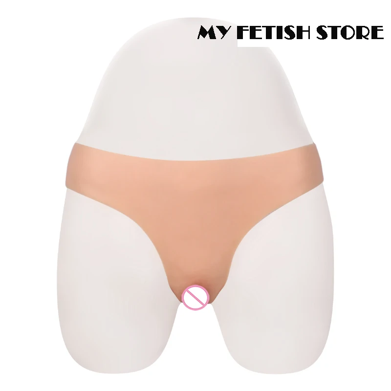 

1G Silicone Panty With Catheters and Vaginal Tubes Briefs Suit Underwear One Size Shorts For Crossdresser Male To Female