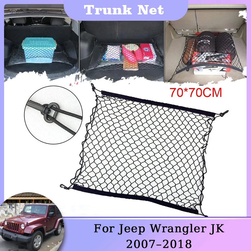 Trunk Storage Net For Jeep Wrangler JK J8 TJL-J8 2007 2008 2009 2010 2011 2012 2013 2014 2015 2016 2017 2018 Nylon Mesh Auto Car