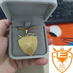Custom Logo Picture Name Necklace Personalized Stainless Steel Engraved Photo Pendants Chain Creative Design Jewelry Gift