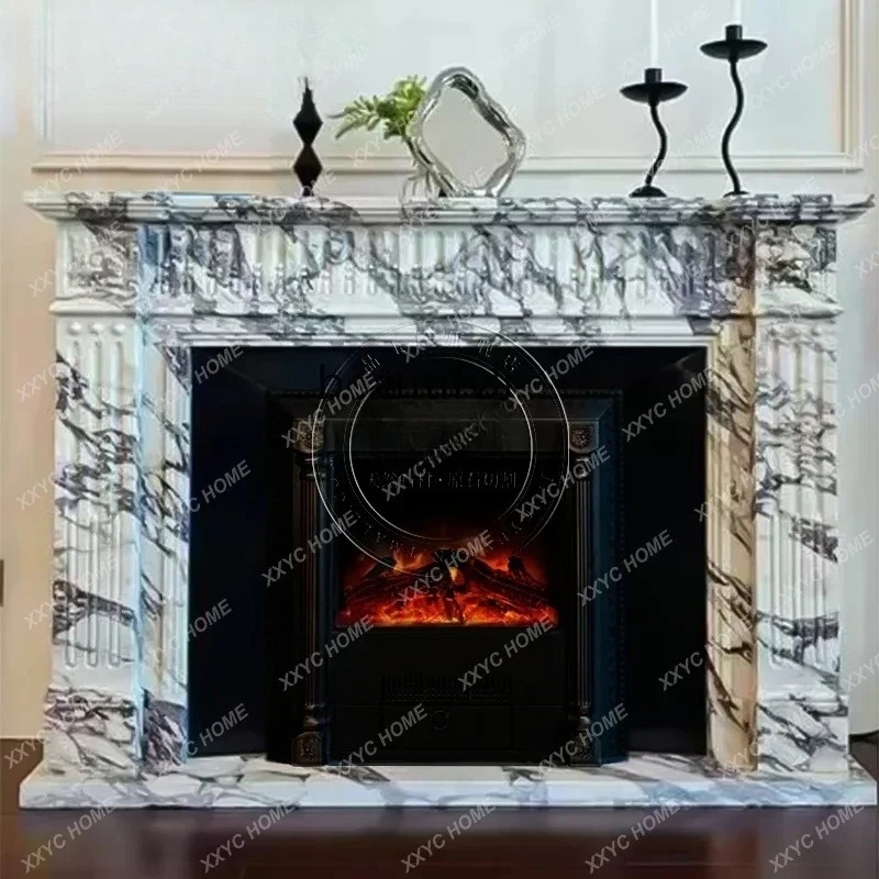 Y Natural marble fireplace decorative cabinet pattern stone carving large white stone fireplace sculpture