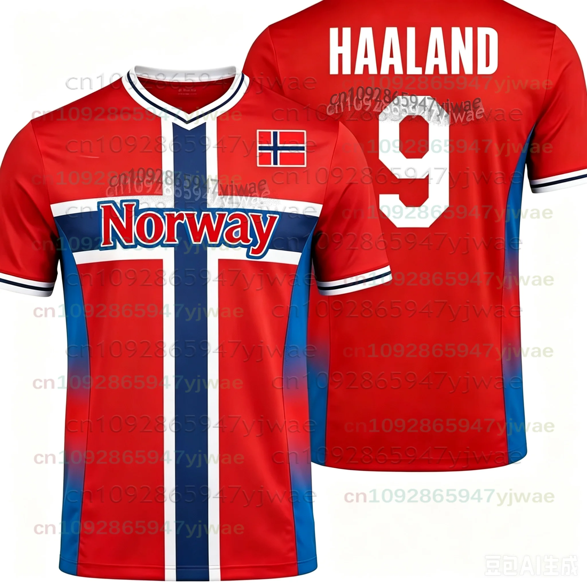 2026 Norwegen-Stil Herren Fußball Sport T-Shirt HAALAND Sonderedition Fußballtrikot Outdoor Schnelltrocknende T-Shirts Kinderbekleidung