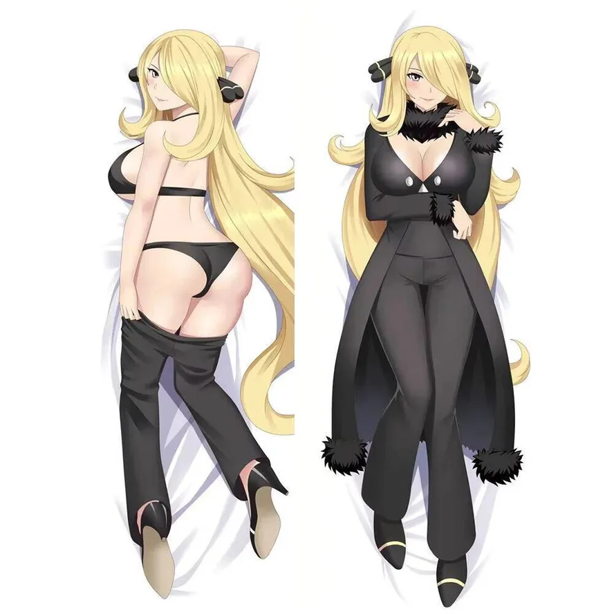 And Pocket Monster Sun Moon Dakimakura Pillowcase Hing Body ACG Case Cynthia Anime Game Otaku Pillow Cover