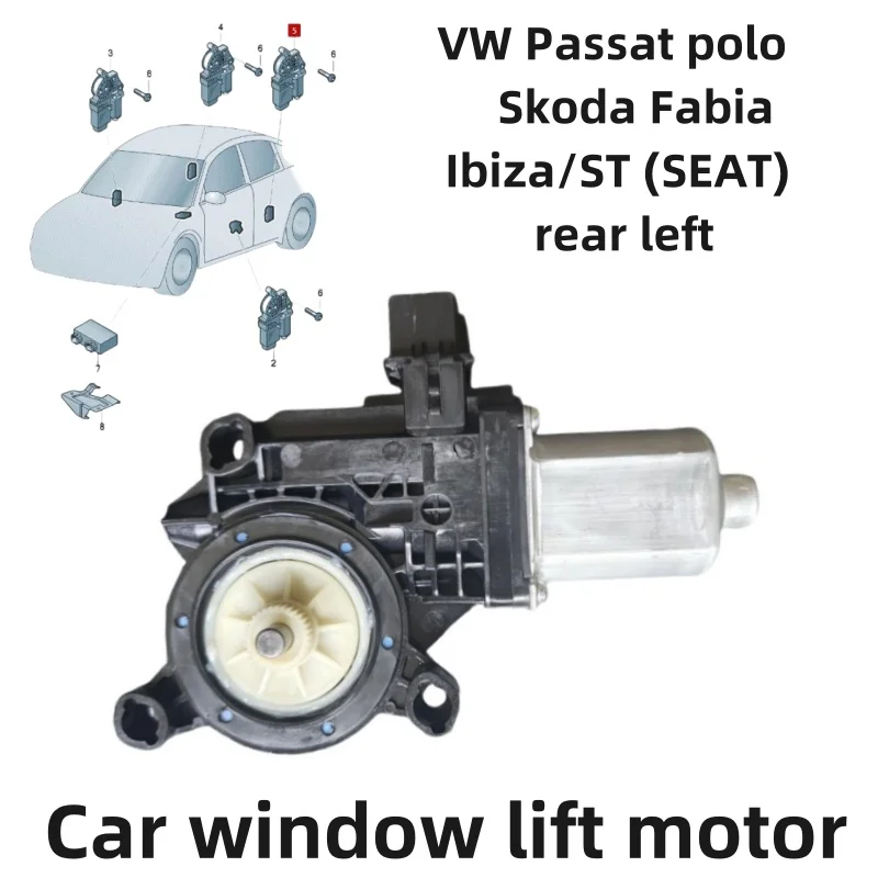 Voor VW Polo Skoda Fabia Seat Ibiza 6j Raamheffermotor 6R0959801 6R0959802 6R0959812 6R0959801A 6R0959811 6R0959802C 2009-2018