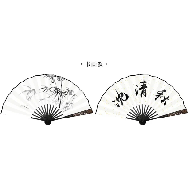 Аниме Scum Villain Self Saving System Shen Qingqiu Hanfu Древний стиль Складной ручной тканевый вентилятор Косплей Костюм8;c'4,t;6.j'2;