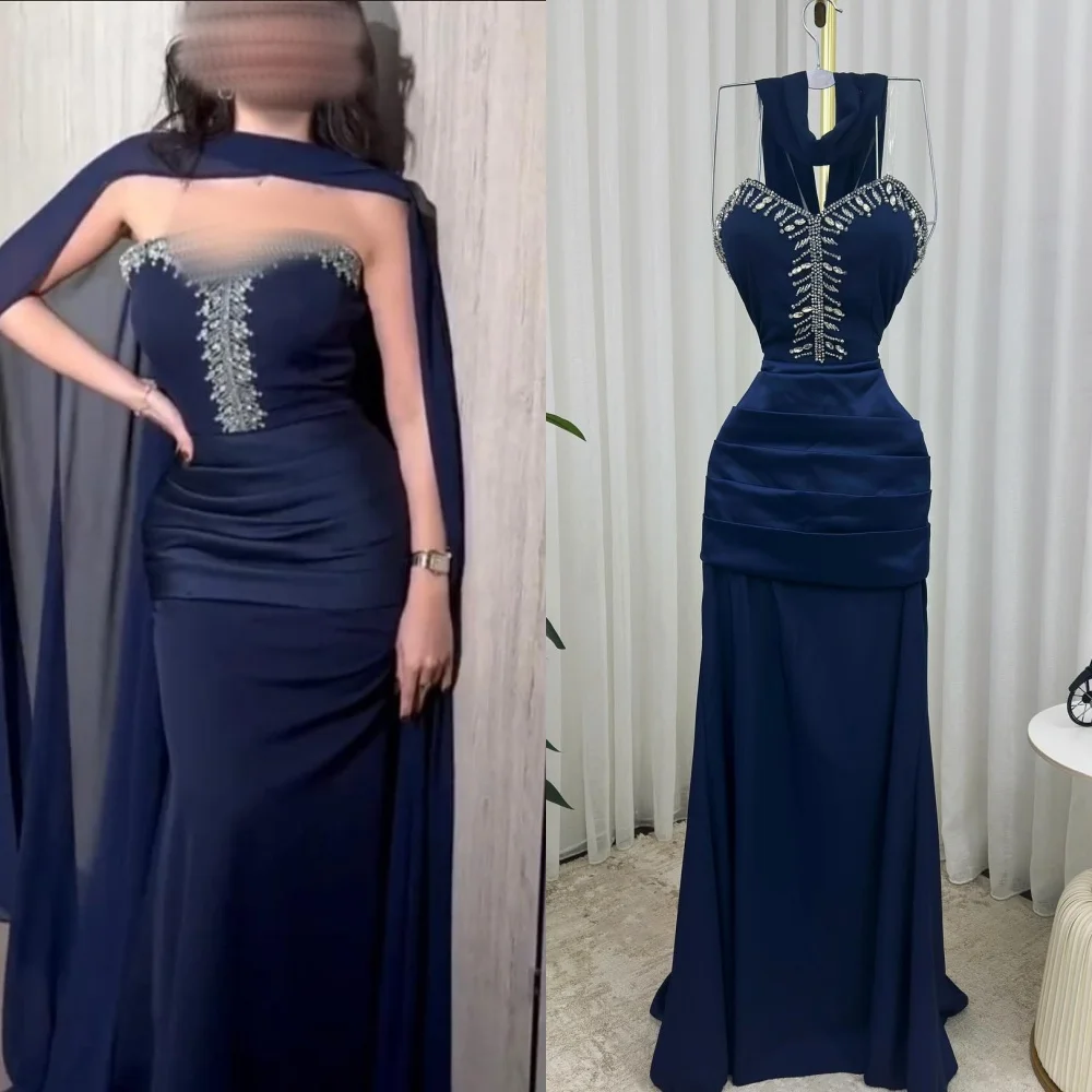 

Customized Classic Exquisite Charmeuse Sequined Rhinestone Pleat A-line Sweetheart Long Dresses Bespoke Occasion Dresses Retro
