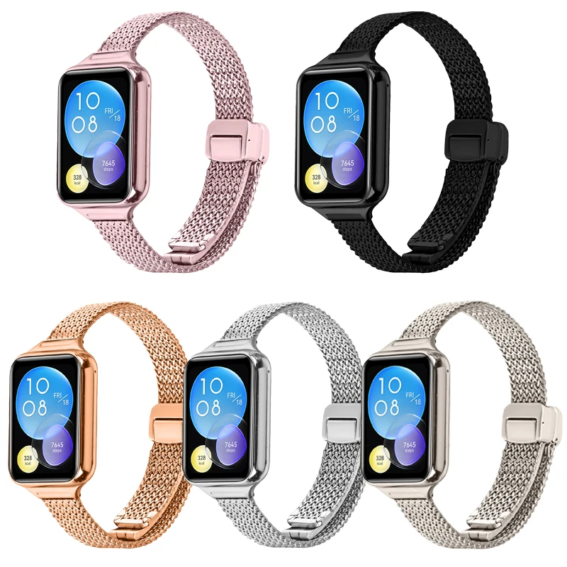 Stainless Steel Strap for Xiaomi Mi Band 8Pro/9 Pro Milanese Loop Wristband Bracelet for Redmi Watch 4 5 Replacement Accessories