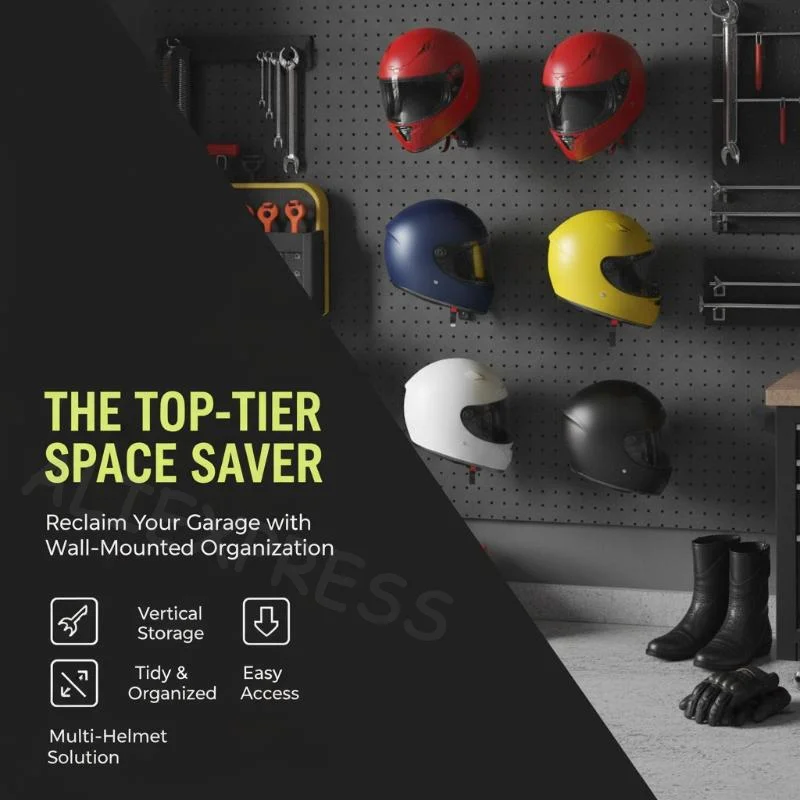 [M]Black Wall Mount Motorcycle Helmet Hanger Storage Holder Anti Scratch Rac Multi Purpose Key Display BrackAuto Parts 112 Store