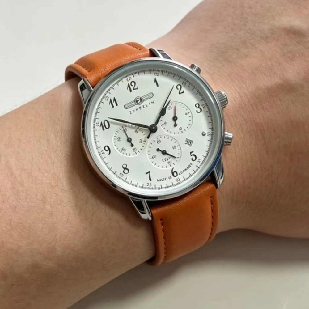 New Fashion Zeppelin Luxury Date Brand Watch Multi Functional Chronograph Classic Retro Business Men's Watch