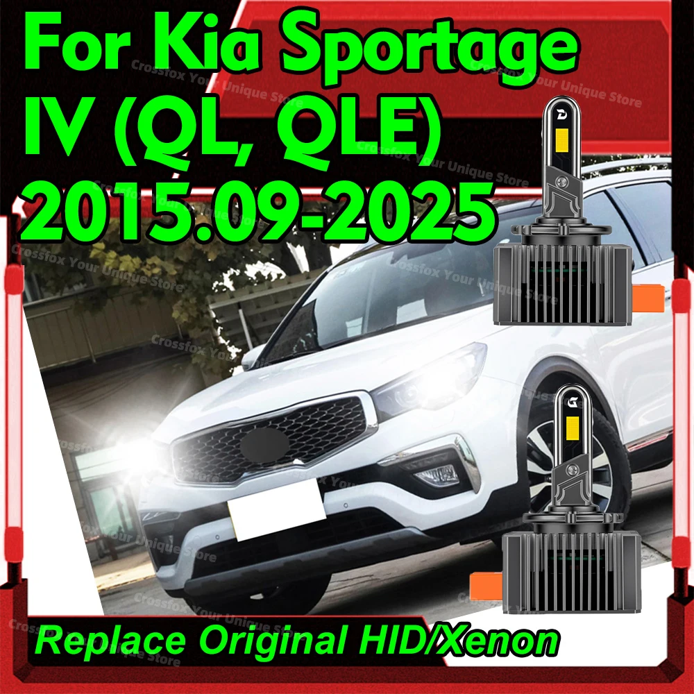 2x Bombillas LED para Faros Delanteros HID 50000LM D3S D3R para Kia Sportage IV (QL, QLE) 2015.09-2025 2016 2017 2018 2019 2020 2021 2022 2023