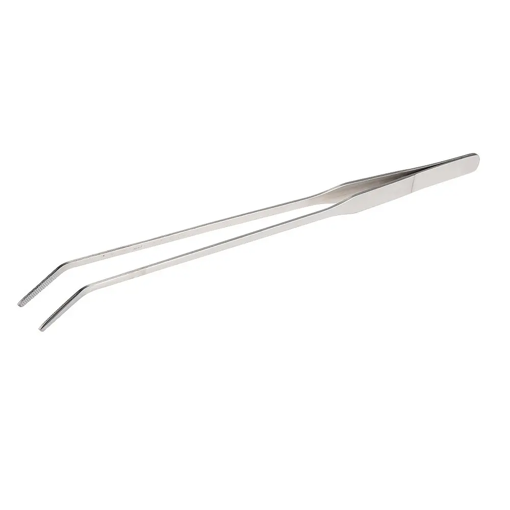 【~ New A20Z】Aquarium Fish Tank Live Plants Curved Tweezers Cutting Stainless Steel 28cm