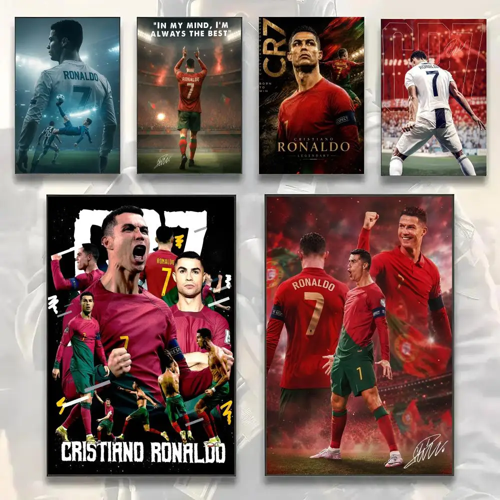 Football Star C-Cristiano R-Ronaldo Painting Calligraphy Modern Canvas Wall Art Prints for Living Room Decor | Wall Decals