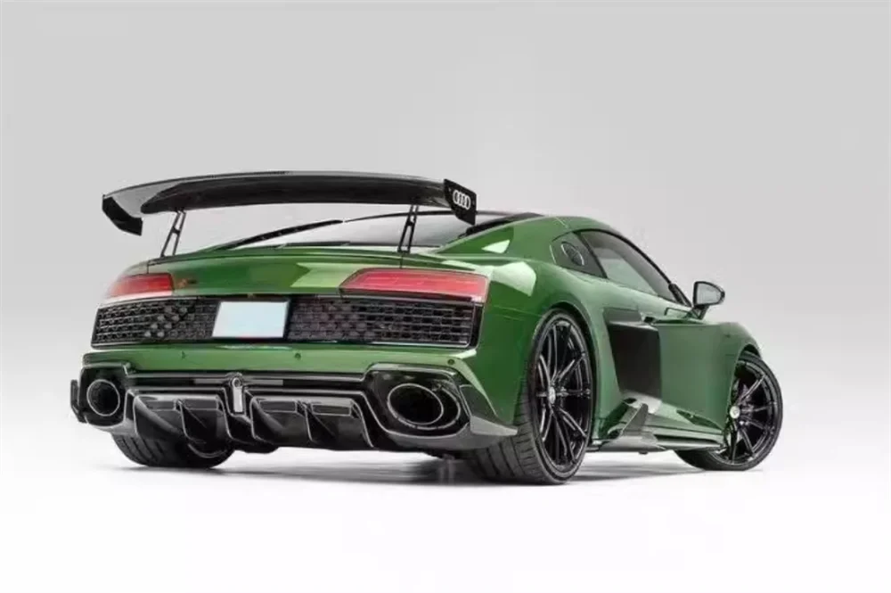 

Используется для Audi R8 CAP Style 2021+R8 Передняя губа из углеродного волокна Передняя губа из натурального углеродного волокна для Audi R8 Lip Spoiler Body Kit
