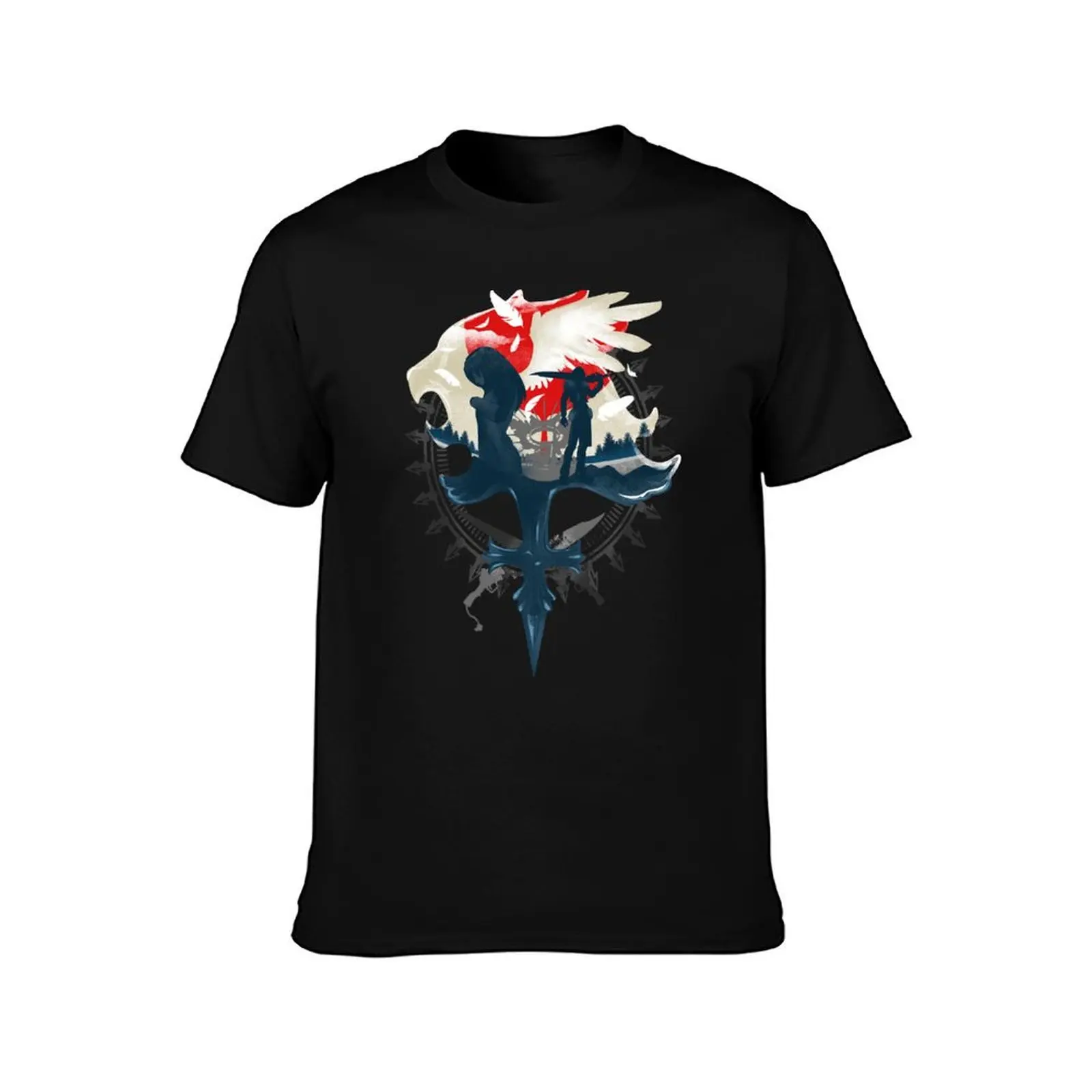 Angels and Gunblades T-Shirt blacks oversize graficzne koszulki luksusowe ubrania męskie