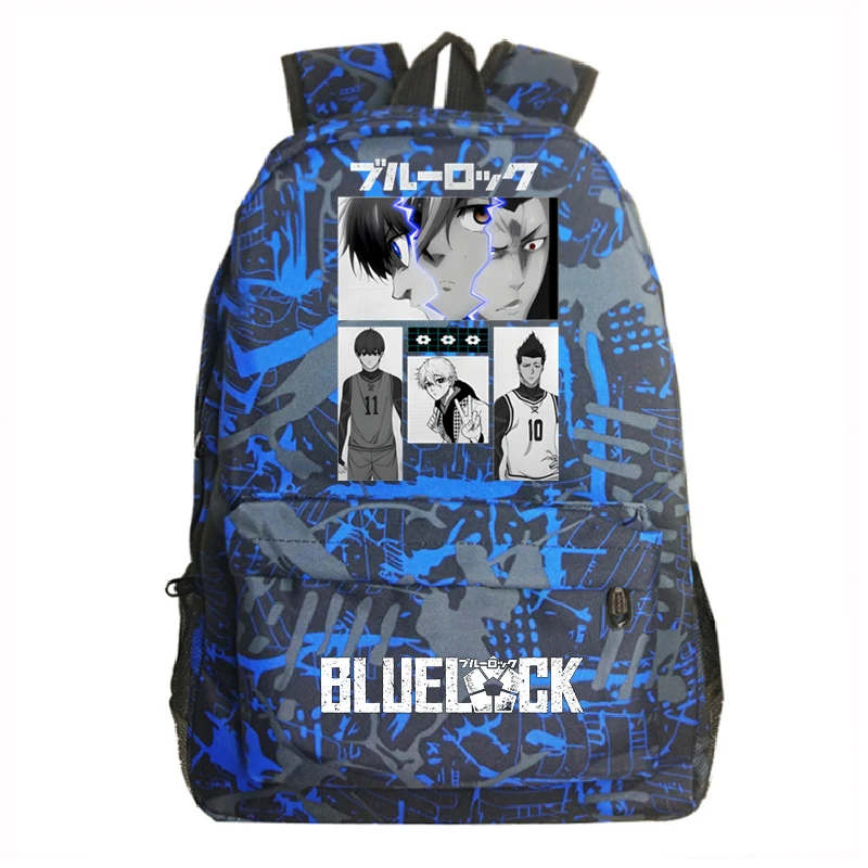 

Anime Blue Lock School Bags Cartoon Bookbag Oxford Travel Bagpack Lightweight Casual Daypack Laotop Backpack Students Back Packs