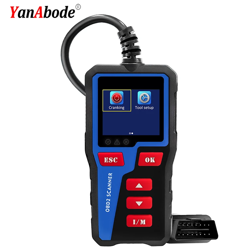 Lector de códigos de fallas OBD para automóvil con pantalla TFT HD a color de 1.8 pulgadas, herramienta de diagnóstico automotriz para revisar las luces del motor en la mayoría de los coches.