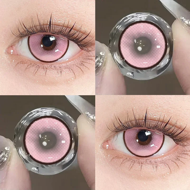 JeweLens Rosa Farbkontakt Koreanische Große Augen Linse Violett Cosplay Kontakte Neu Kommen Make-Up Hohe Qualität Schnelle Lieferung – Detail 3