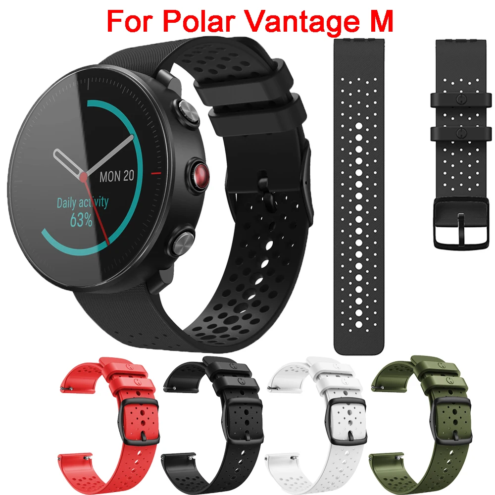 

Браслет для смарт-часов Polar Vantage M, Официальный силиконовый Воздухопроницаемый оригинальный сменный ремешок для наручных часов, аксессуары