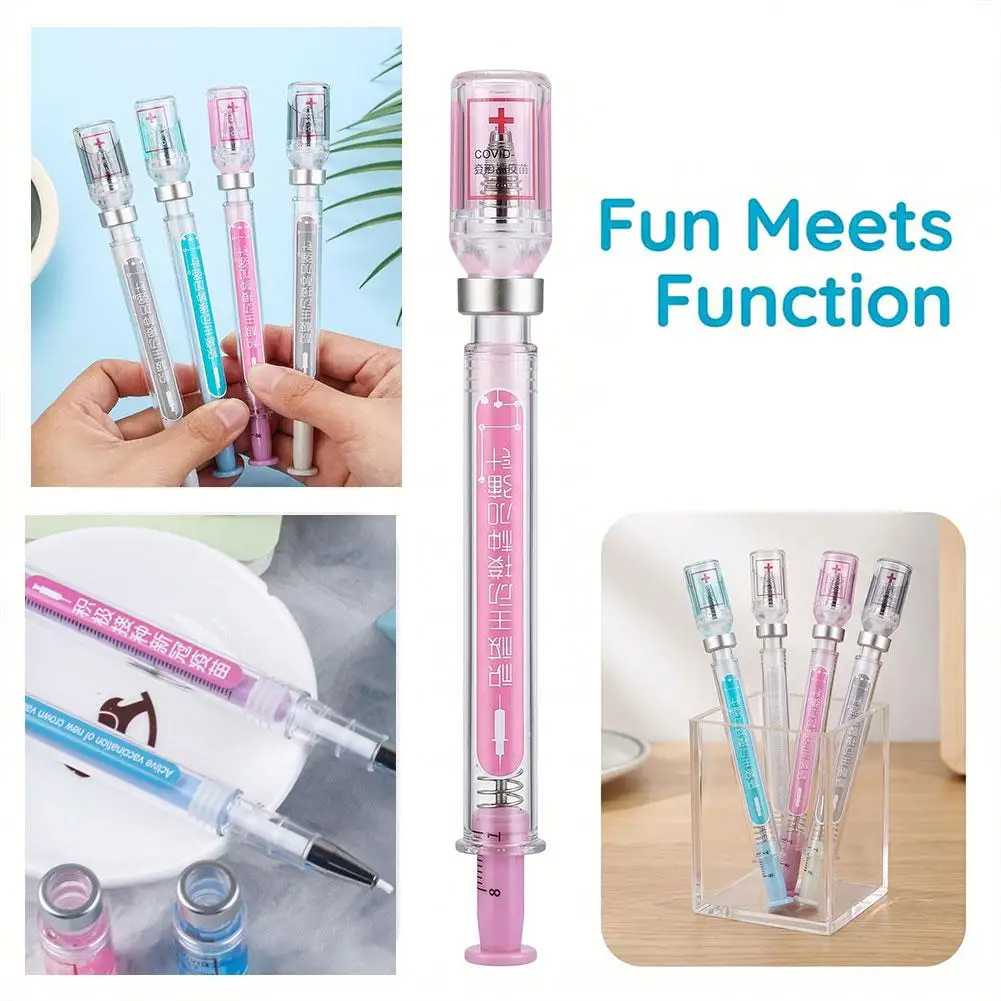 

3Pcs Novelty Gel Pen Creative Injection Tube Design Neutral Pen Smooth Black Ink Writing Funny Stationery Ballpoint Pen
