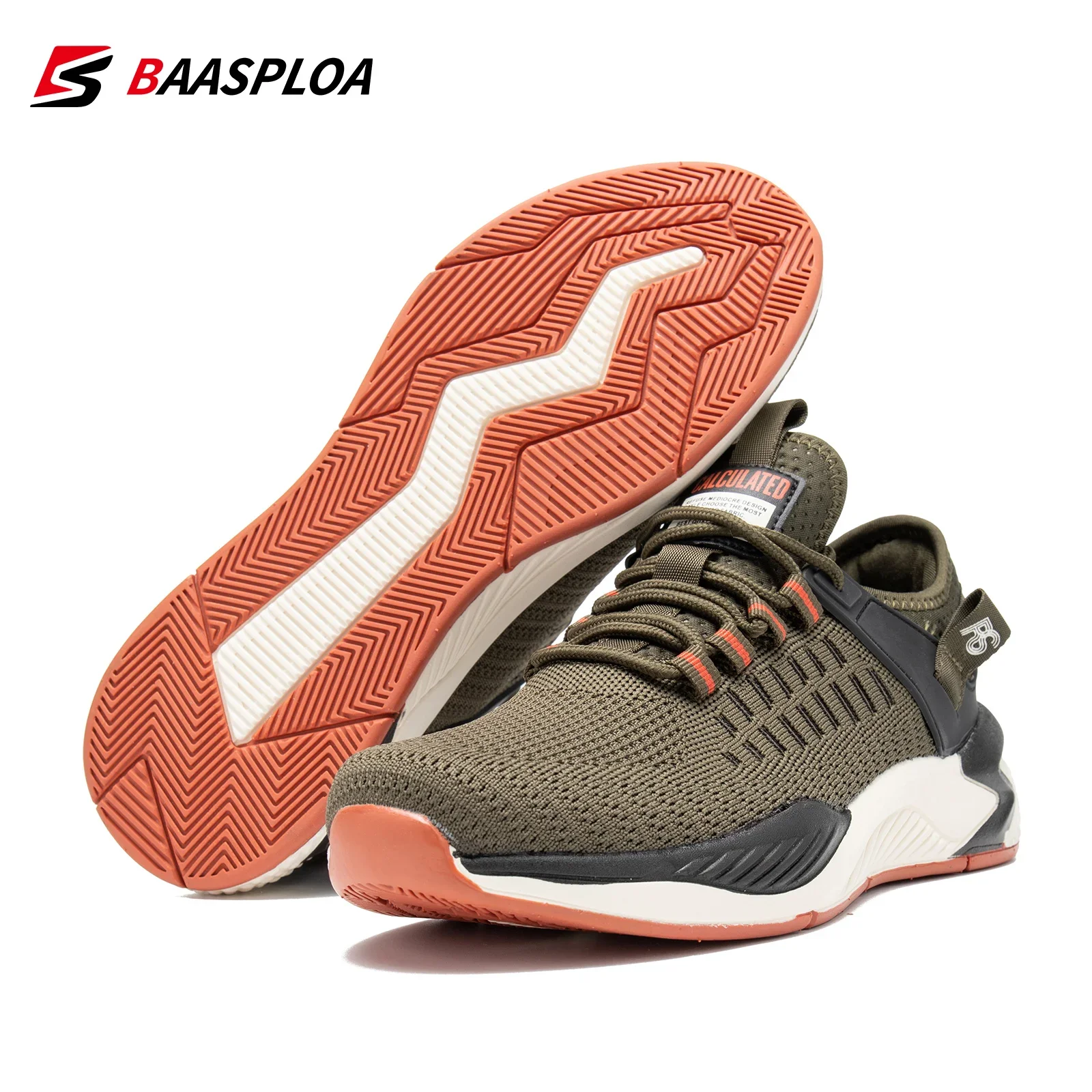 Baasploa Lightweight Running Shoes For Men Casual Men's Designer Mesh Sneakers Lace-Up Male Outdoor Sports Tennis Shoe - Image 5