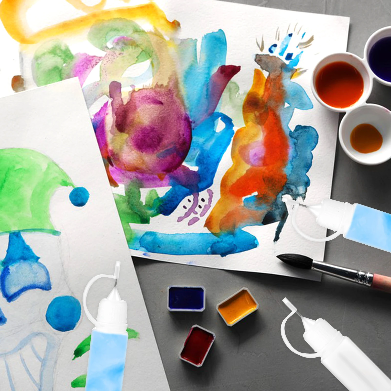 

20 pcs Needle Tip Applicator Bottles 10ml Flexible PE Reusable Squeeze Dispenser for Glue Projects Handmade Paint Repair Craft