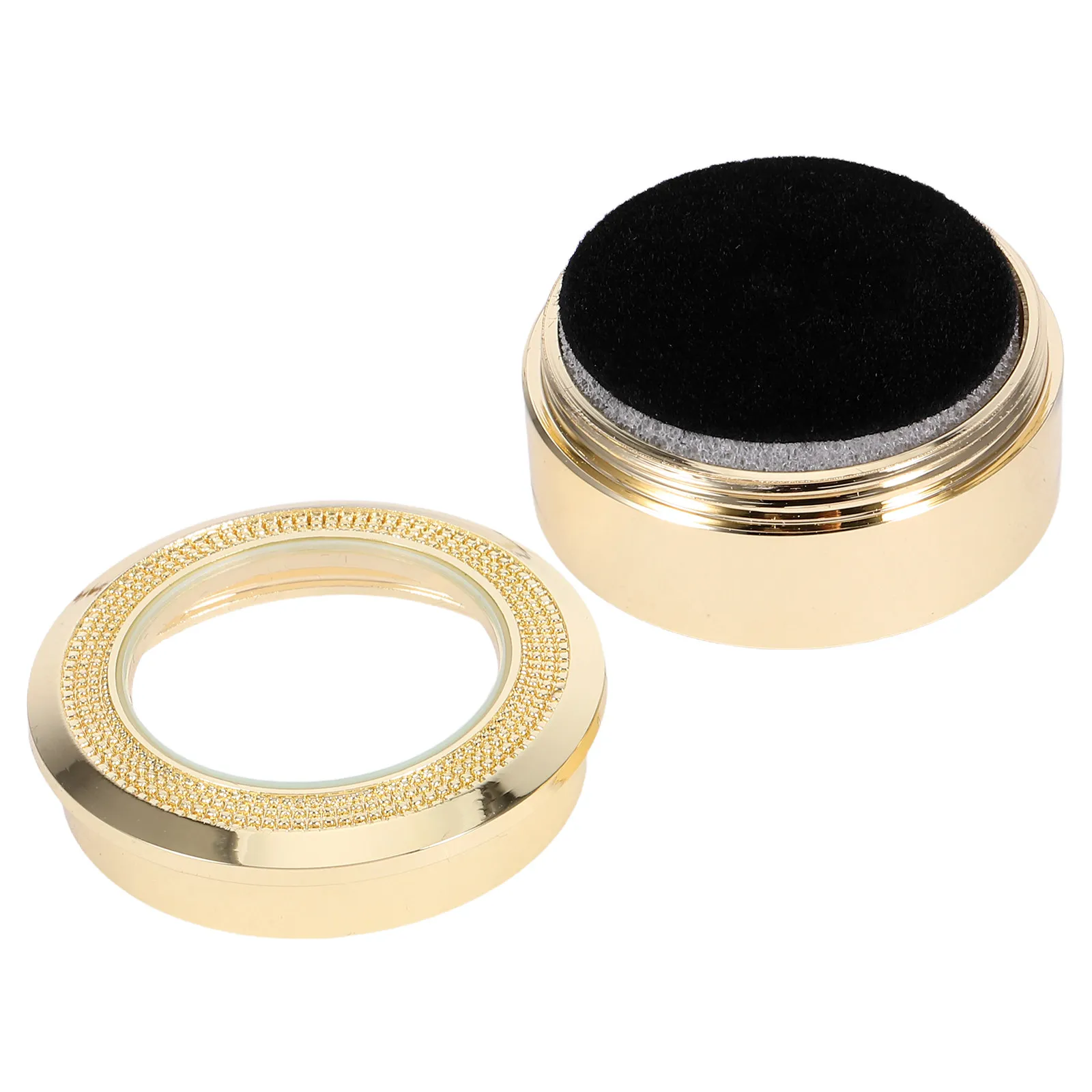 

Прозрачная стеклянная коробка для драгоценных камней, маленькая подставка для ювелирных изделий, надежная крышка на резьбе для свободных камней, для путешествий и повседневного использования