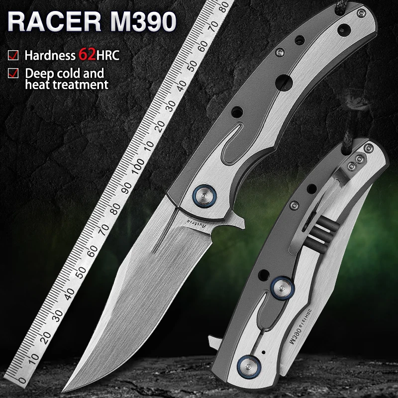 

Austria M390 powder steel high hardness sharp folding knife outdoor camping hunting tactical pocket knife self defense EDC tools