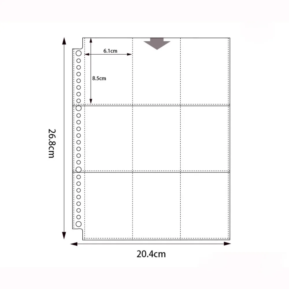 Inner Page Card Binder B5 Photocard Binder Sheets Transparent PP Acid Free Photo Album Refill Pages Multiple Pockets Sleeve