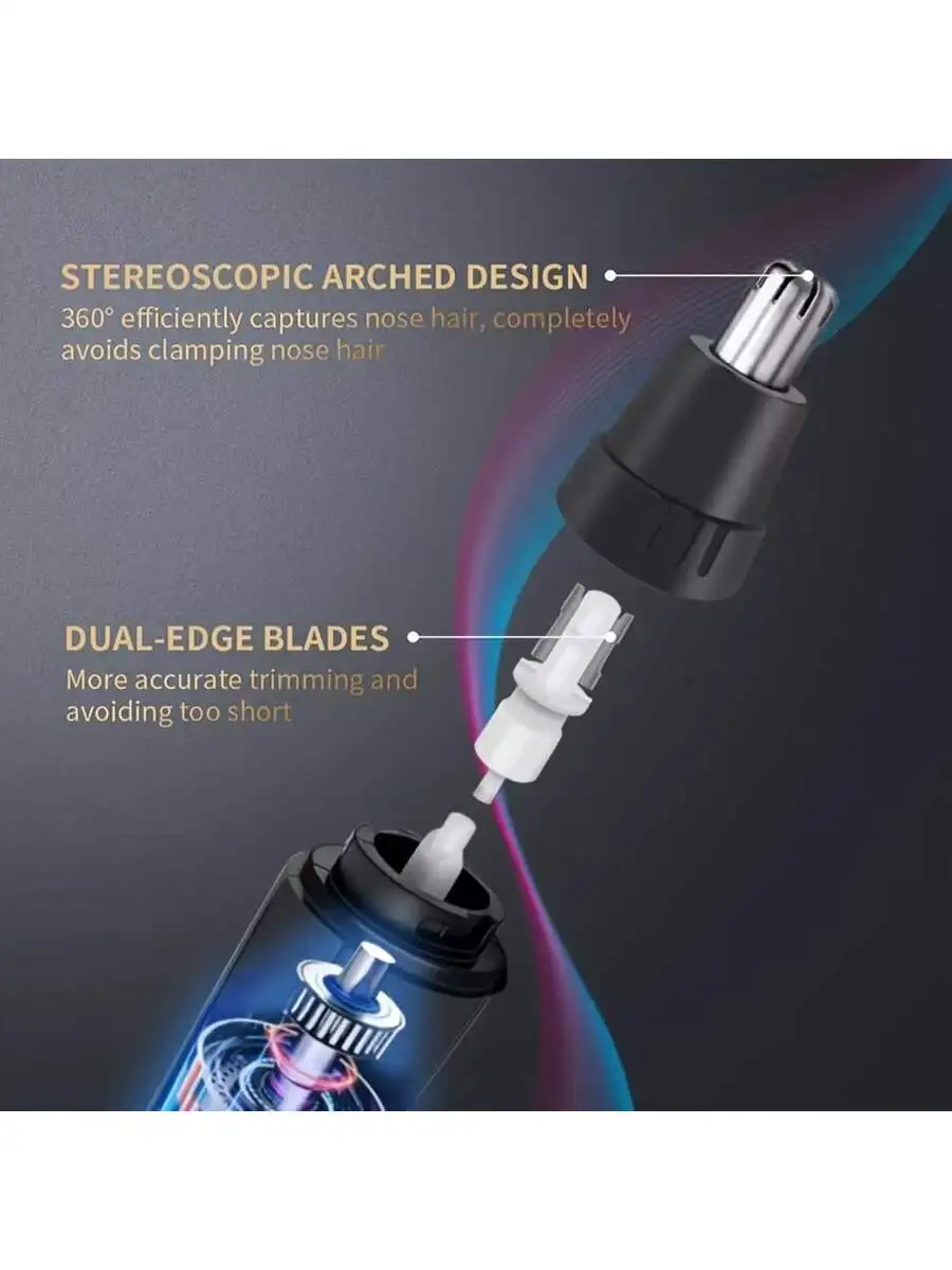 ماكينة تشذيب شعر الأنف والأذن الكهربائية لعام 2026 مع إصدار بطارية مزيل الشعر المجنح المزدوج وغير المؤلم من الفولاذ المقاوم للصدأ (رقم البطاريات)