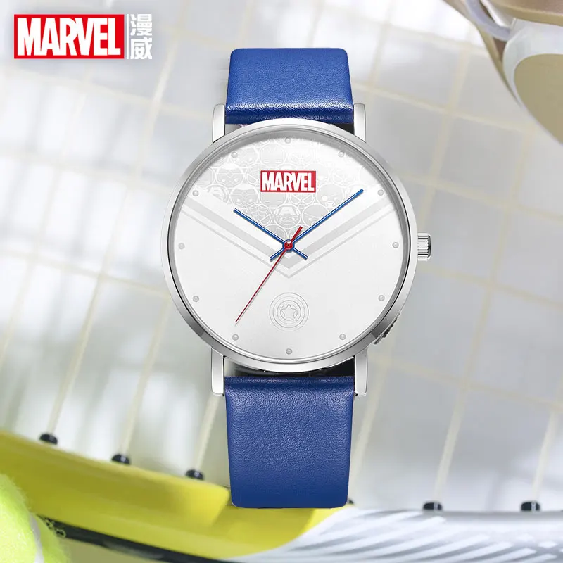 Marvel For Mens Watch Iron Man Quartz Wristwatch Avengers Captain America Spider Unisex Woman Boy Girl Student Luminous Relogio