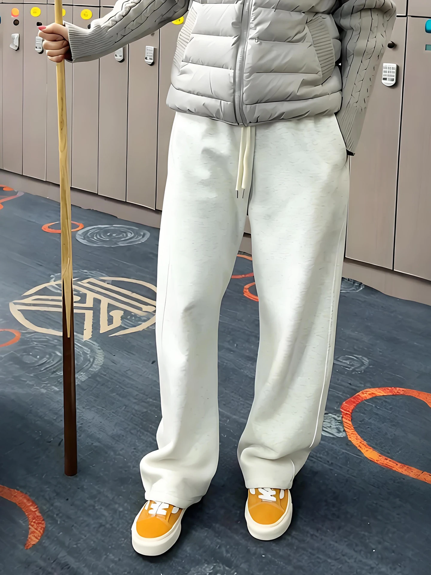 

Мужские брюки-кюлоты American Sle с изогнутым низом, широкие, осенне-зимние, с вышивкой, на подкладке, прямого кроя, спортивные, повседневные, длинные...