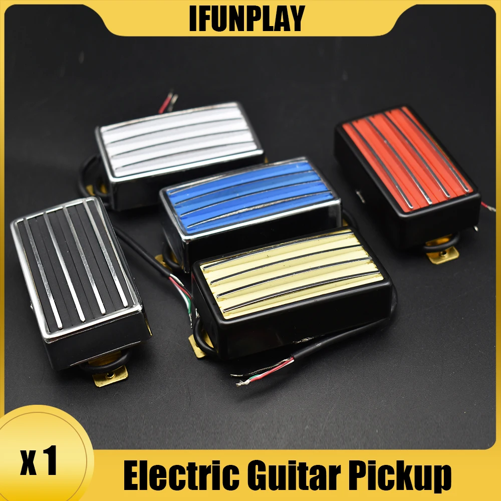 1xDouble Rail 2-Dual Blade E-Gitarre High Output Track Type Four Coil Humbucker Pickup mit Ring Multi Color
