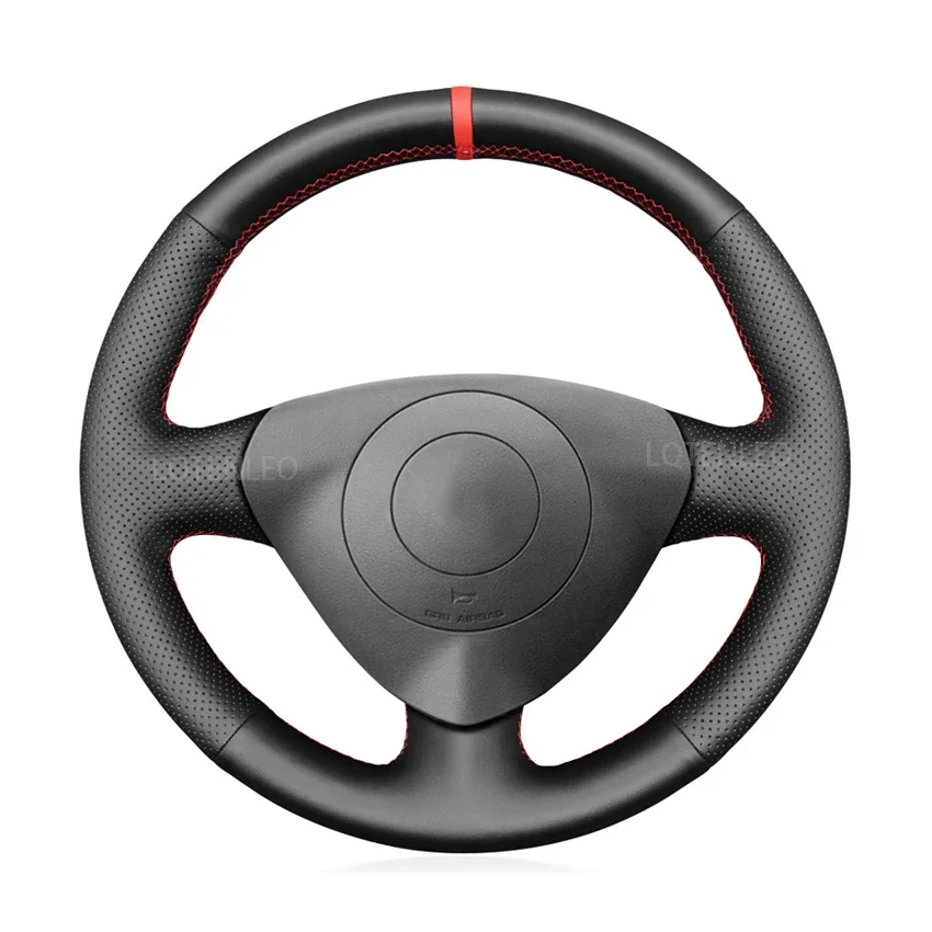 Black PU Faux Leather Car Steering Wheel Cover for Alfa Romeo 147 2000-2010 GT 2004-2010 156 166 2003-2007 Crosswagon 2004-2005