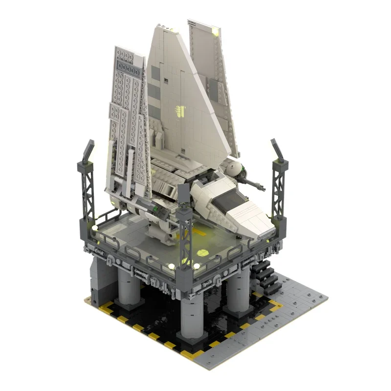 1600PCS MOC Science Fiction Movie(STAR BATTLE)Imperial Base Landport And Shuttle Architecture Building Block Model Festival Gift