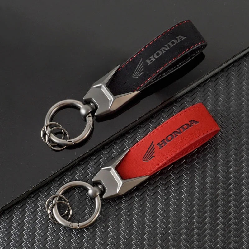 Chaveiro de couro para motocicleta, chaveiro com logotipo em relevo para honda cbr 125r 954 600 650f 650r 1100xx 1000f cbr 600rr 1000rr, acessórios