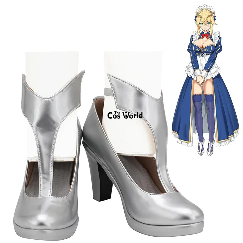 

FGO Fate Grand Order Maid Artoria Pendragon Lancer Games Аниме Обувь на высоком каблуке для косплея на заказ