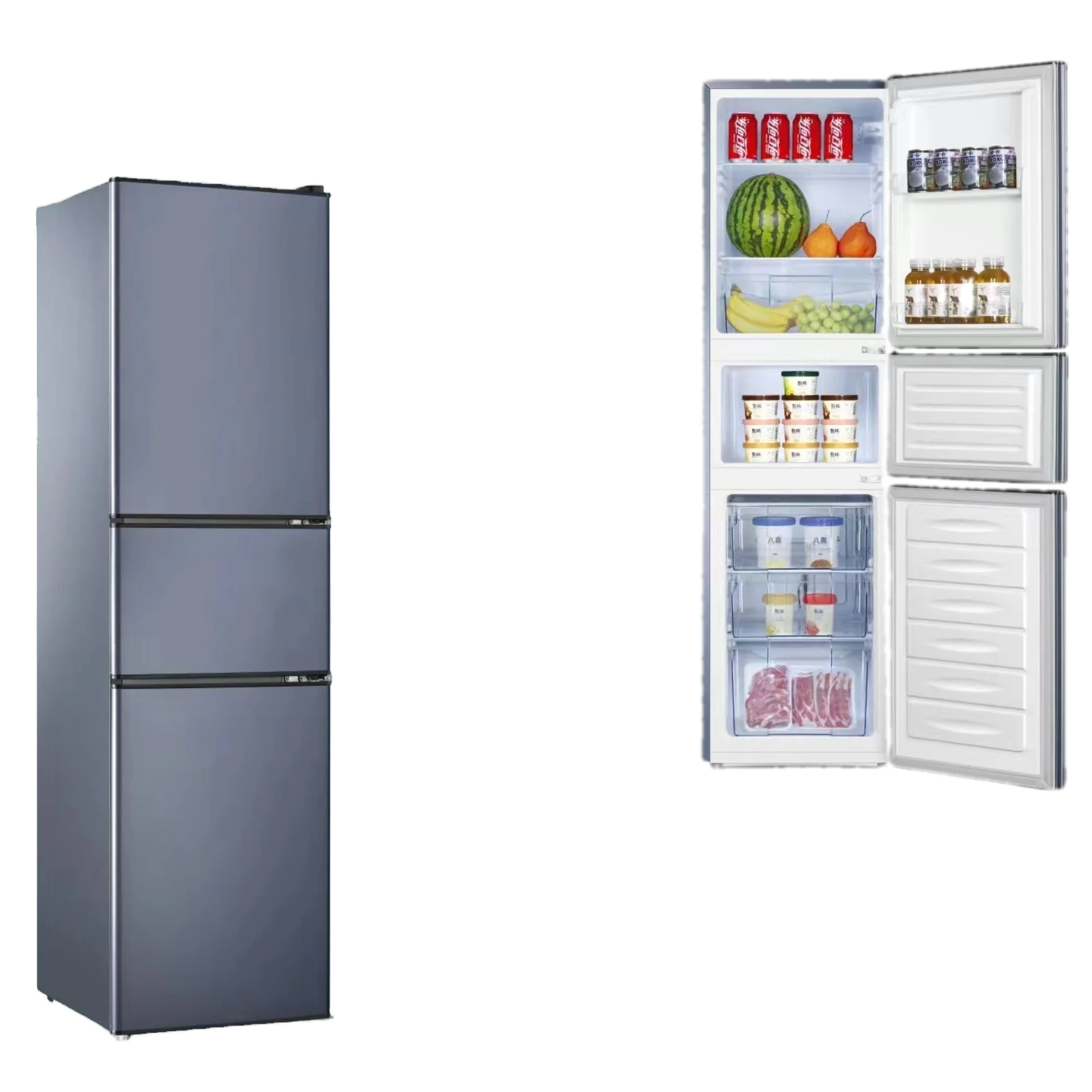 for238L Home Refrigerator A++ Bottom Freezer three-door refrigerator Fridge rental dormitory refrigerator freezer