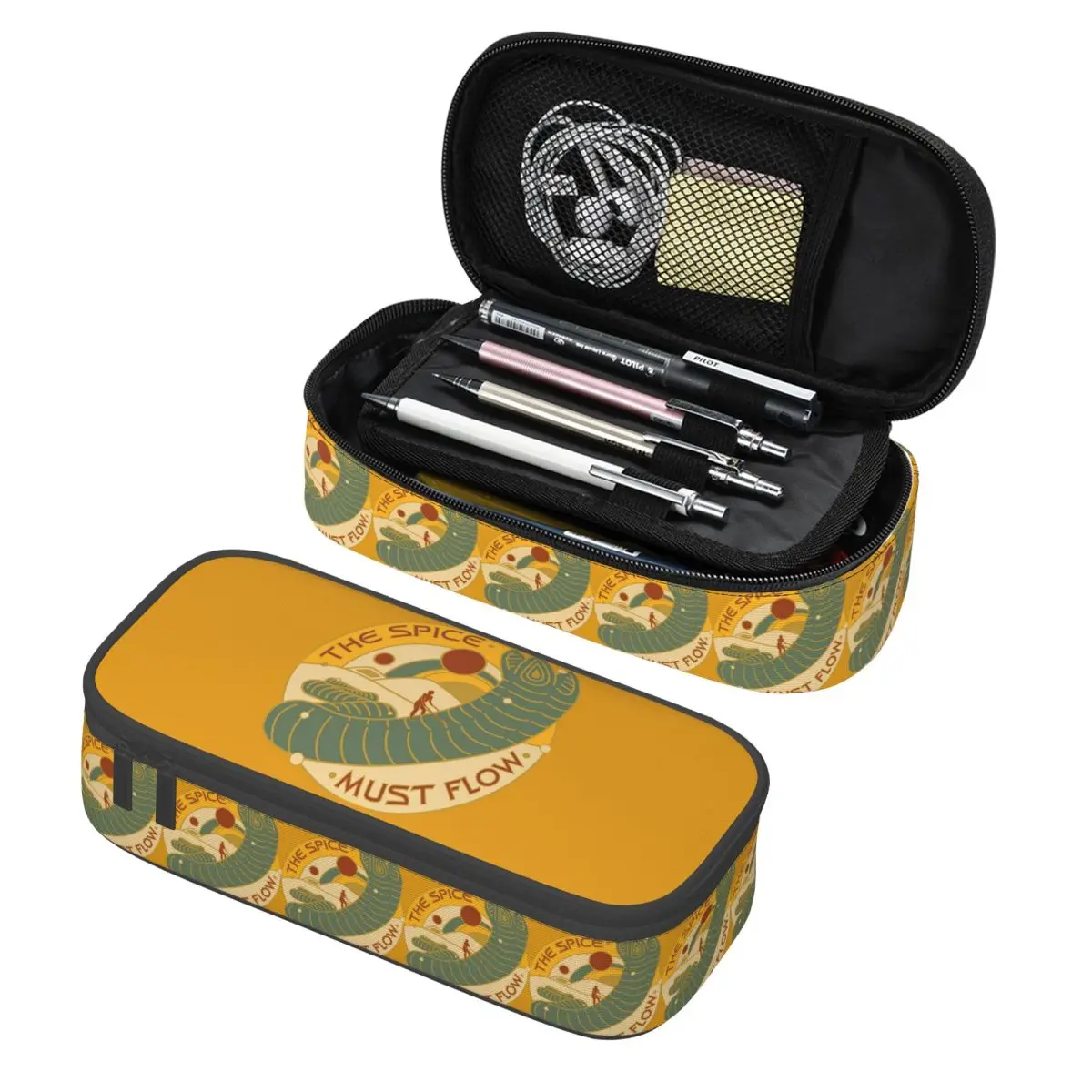 

The Spice Must Flow Pencil Cases Pen Holder Storage Stationery Supplies Large Storage Pen Box Pencil Bag for Students