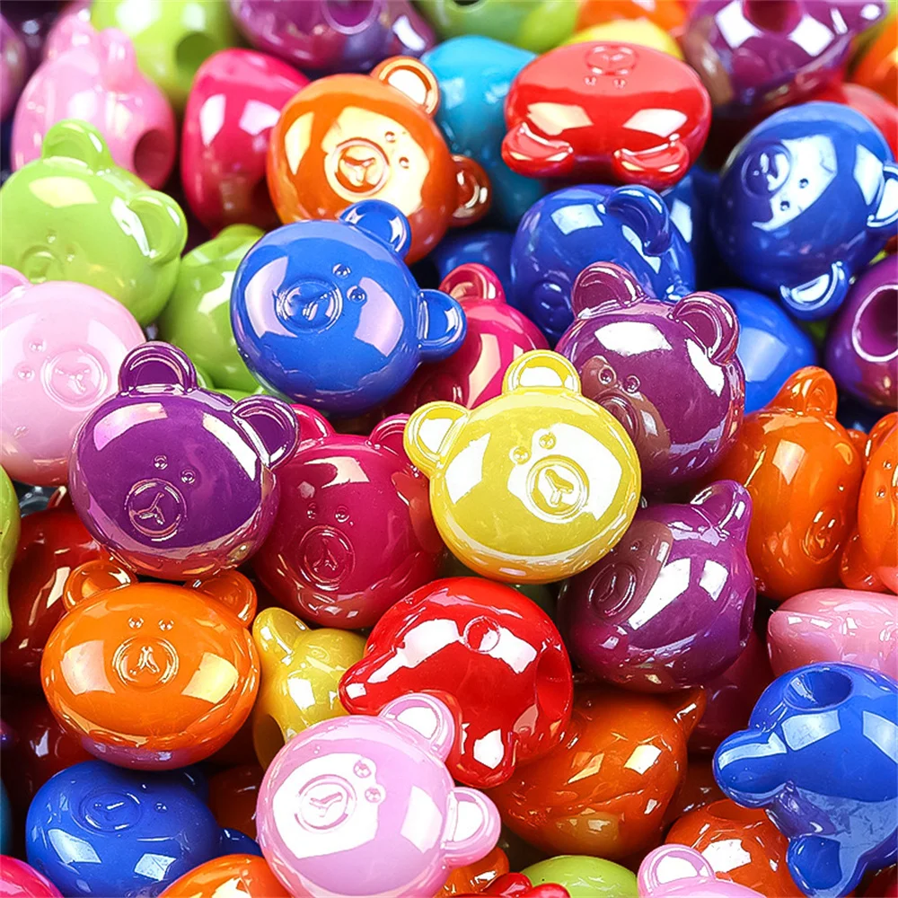 CH66 Colorful Hole Butterfly Acrylic Beads Key Chain Accessories Diy Mobile Phone Chain Beaded Material Scattered Beads