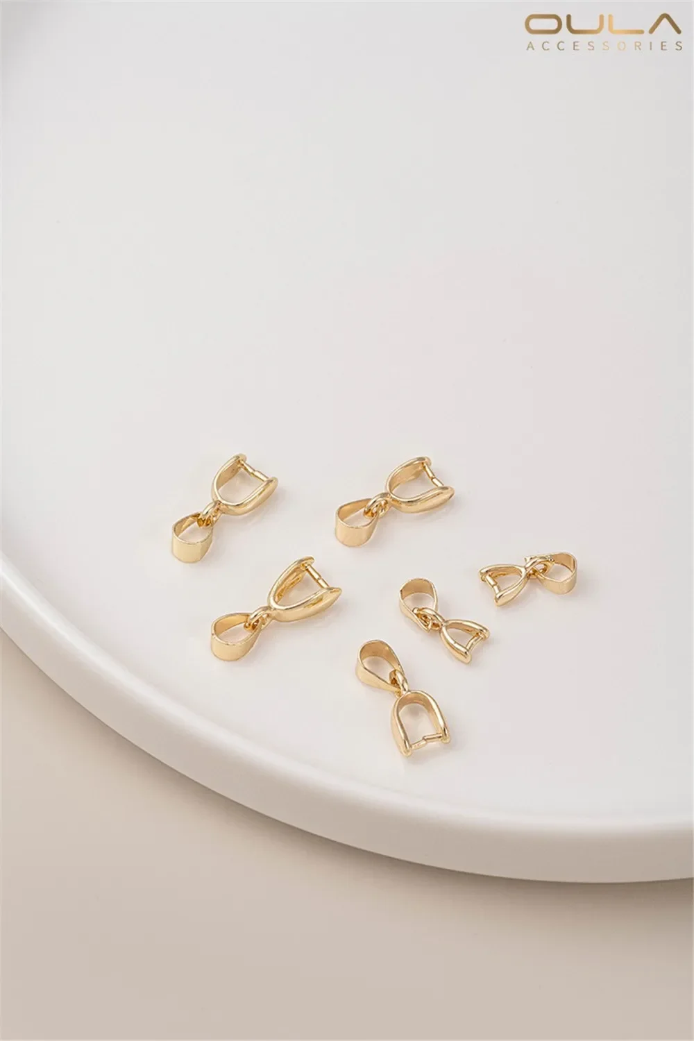 

14K Bag Gold Copper Bag Real Gold Pendant Buckle Clip Buckle Belt Pendant Buckle Diy Necklace Head Jewelry Pendant Accessories