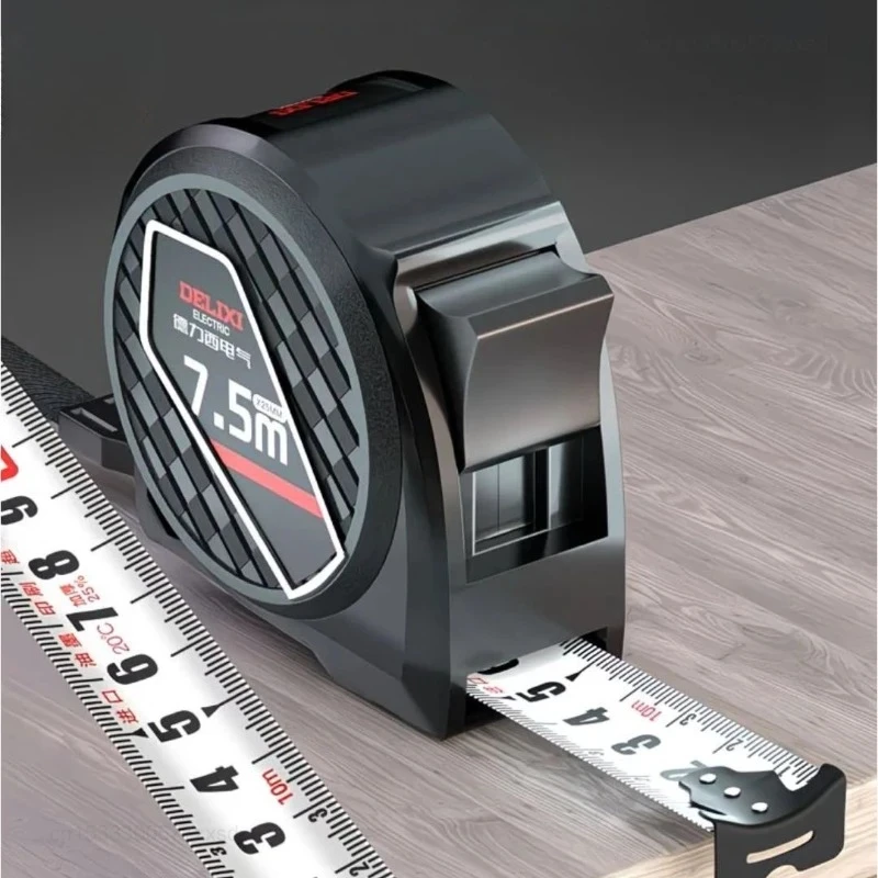 Delixi Steel Tape Measure Household Thickened Wear-Resistant Waterproof Tape Measure High Precision Ranging Tool Ruler